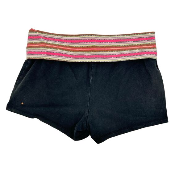 Vintage y2k Women's Low Rise Striped Xhilaration Fold Over Booty Shorts Sz M - Picture 5 of 9